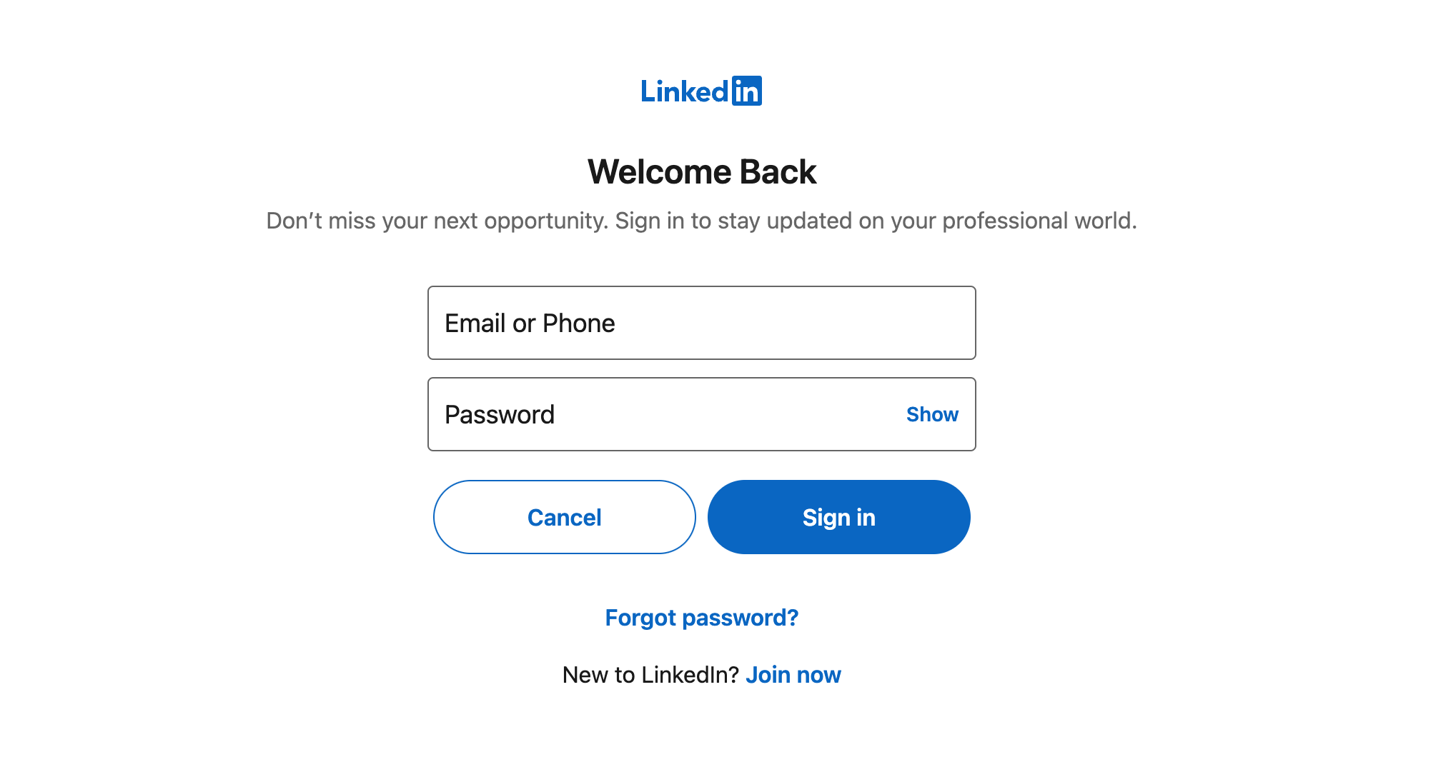 LinkedIn Login